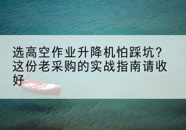 江安高空作业升降机厂家推荐-选高空作业升降机怕踩坑？这份老采购的实战指南请收好